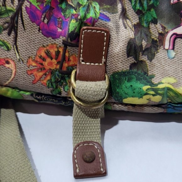 OILILY Boho Tropical Floral Print Satin Crossbody Bag - Picture 4 of 8